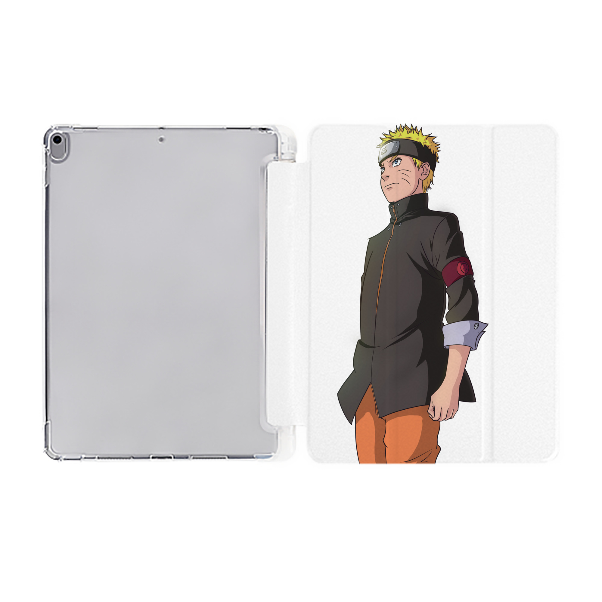 （画像用） NARUTO -ナルト- うずまき ナルト Uzumaki Naruto IPad ケース ペン収納付き 三つ折りスタンド PUレザー×シリコン 対応機種9.5/10.5/10.9インチ
